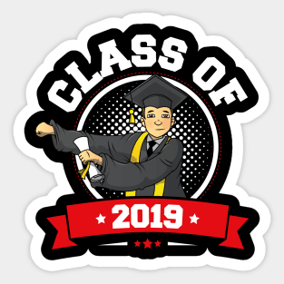 Flossing Graduation Class Of 2019 Men Funny Sticker